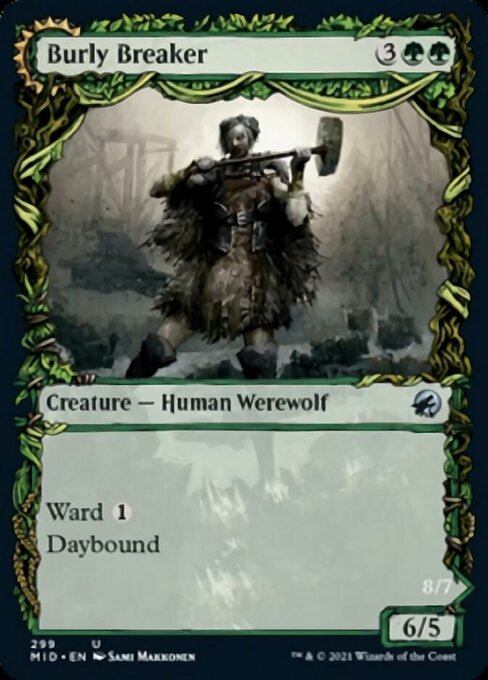 Burly Breaker / Dire-Strain Demolisher (Showcase) (Innistrad: Midnight Hunt) Light Play Foil