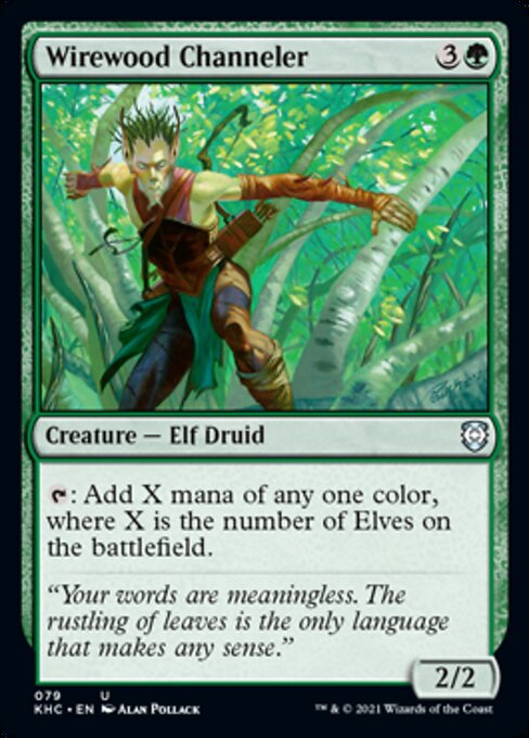 Wirewood Channeler (Commander 2021 Kaldheim) Light Play