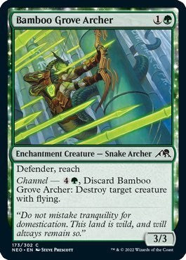 Bamboo Grove Archer (Kamigawa: Neon Dynasty) Near Mint Foil