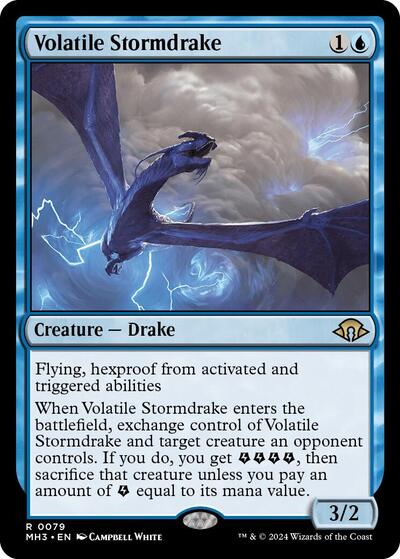 Volatile Stormdrake (Modern Horizons 3) Light Play Foil
