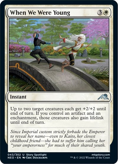 When We Were Young (Kamigawa: Neon Dynasty) Near Mint Foil
