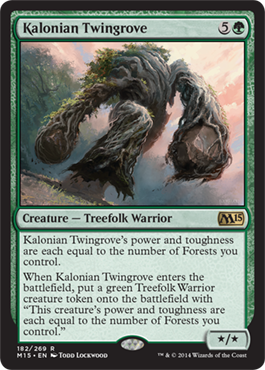 Kalonian Twingrove (Magic 2015 Core Set) Light Play
