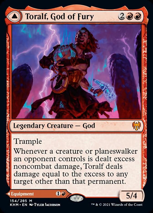 Toralf, God of Fury / Toralf's Hammer (Kaldheim) Near Mint Foil