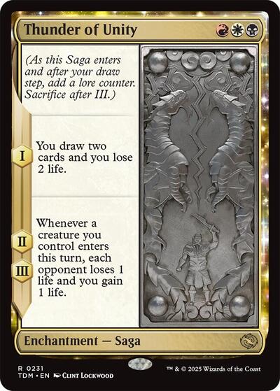 Thunder of Unity (Tarkir: Dragonstorm) Light Play Foil