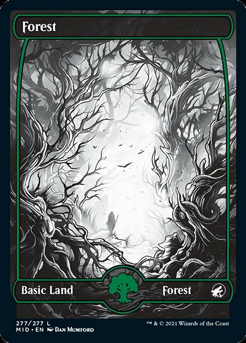 Forest (277) (Innistrad: Midnight Hunt) Light Play Foil