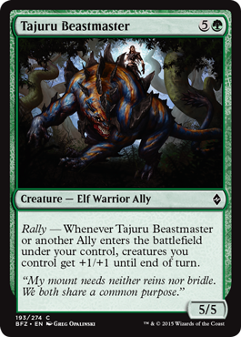 Tajuru Beastmaster (Battle for Zendikar) Light Play Foil