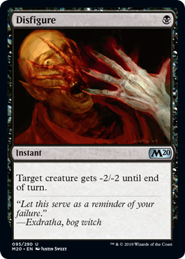 Disfigure (Magic 2020 Core Set) Light Play Foil