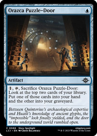 Orazca Puzzle-Door (The Lost Caverns of Ixalan) Light Play Foil