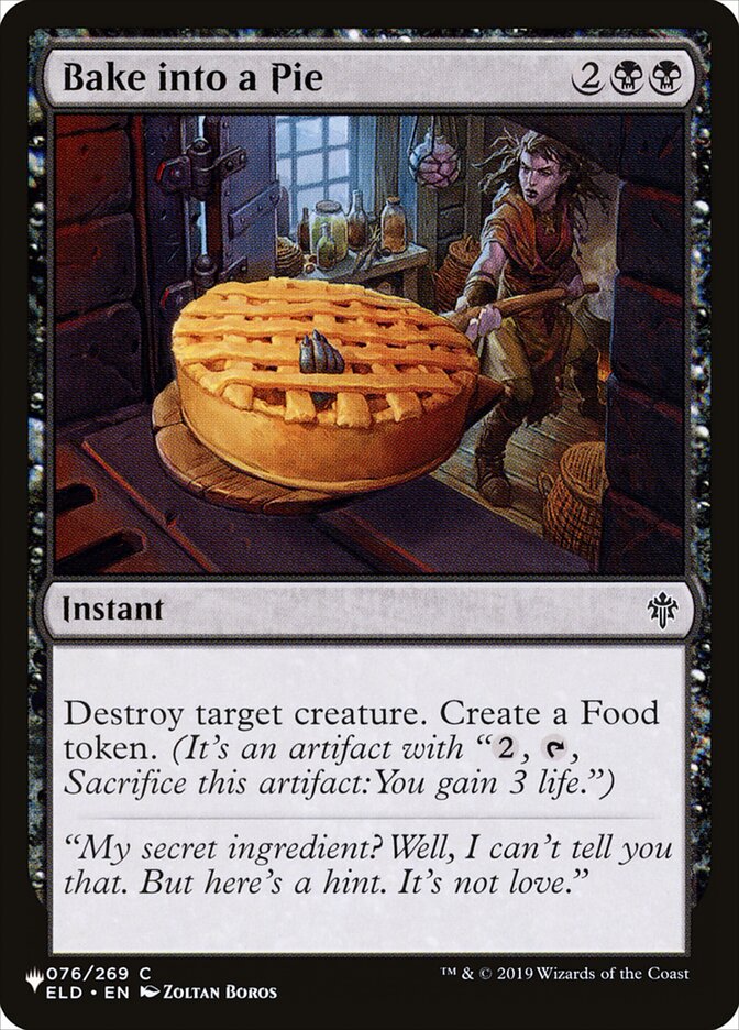 Bake into a Pie (The List) Light Play