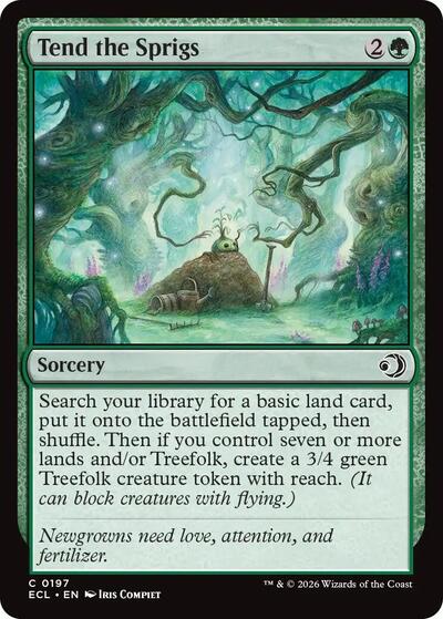 Tend the Sprigs (Lorwyn Eclipsed) Near Mint Foil