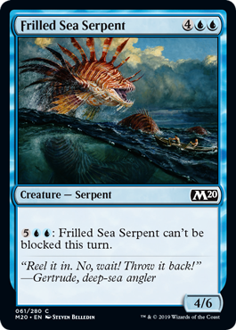 Frilled Sea Serpent (Magic 2020 Core Set) Light Play Foil