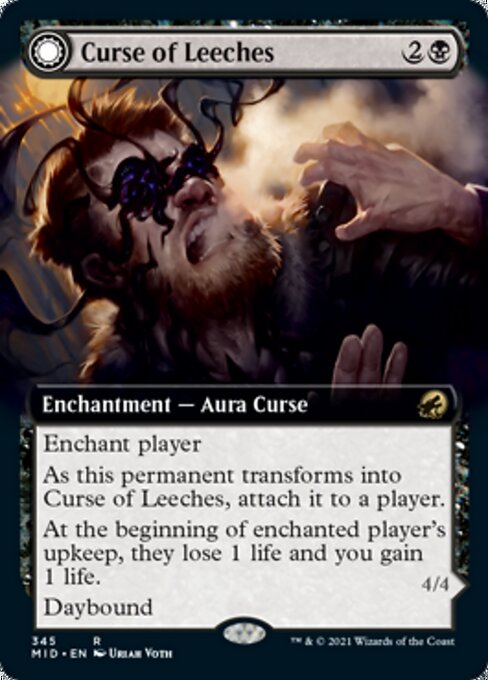 Curse of Leeches / Leeching Lurker (Extended Art) (Innistrad: Midnight Hunt) Light Play