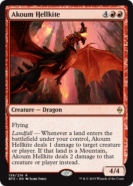 Akoum Hellkite (Battle for Zendikar) Light Play