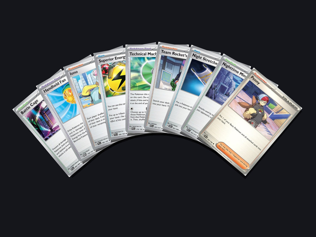 pokemon trainer card lot 50 cards no duplicates – arch view