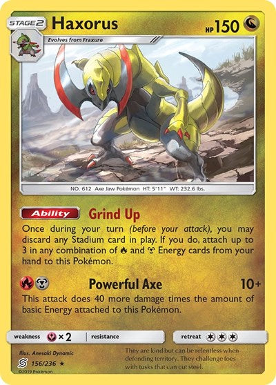 Haxorus (SM - Unified Minds) Near Mint Reverse Holofoil