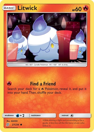 Litwick (27) (SM - Unified Minds) Near Mint Reverse Holofoil
