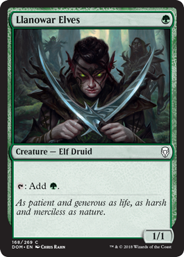 Llanowar Elves (Dominaria) Light Play