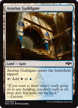 Azorius Guildgate 2 (Ravnica Allegiance) Light Play Foil