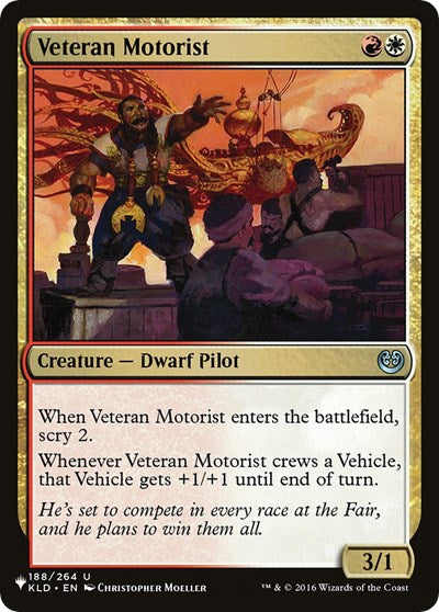 Veteran Motorist (The List) Light Play