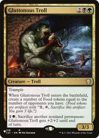 Gluttonous Troll (The List) Light Play