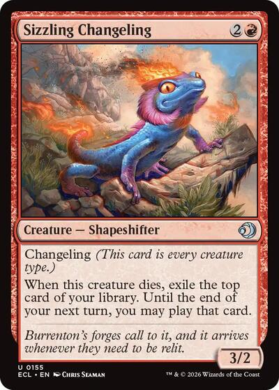 Sizzling Changeling (Lorwyn Eclipsed) Near Mint Foil