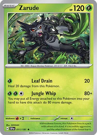 Zarude (SV08: Surging Sparks) Near Mint Reverse Holofoil