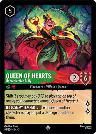 Queen of Hearts - Unpredictable Bully (Archazia's Island) Near Mint