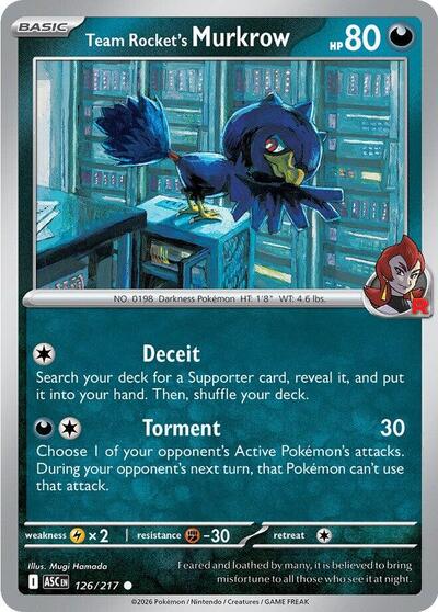 Team Rocket's Murkrow (ME: Ascended Heroes) Near Mint