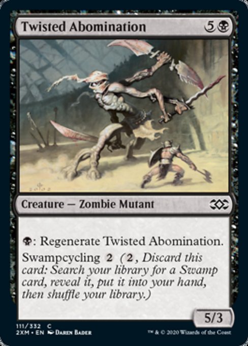 Twisted Abomination (Double Masters) Light Play Foil