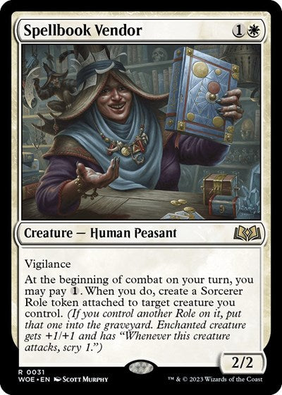 Spellbook Vendor (Wilds of Eldraine) Near Mint Foil
