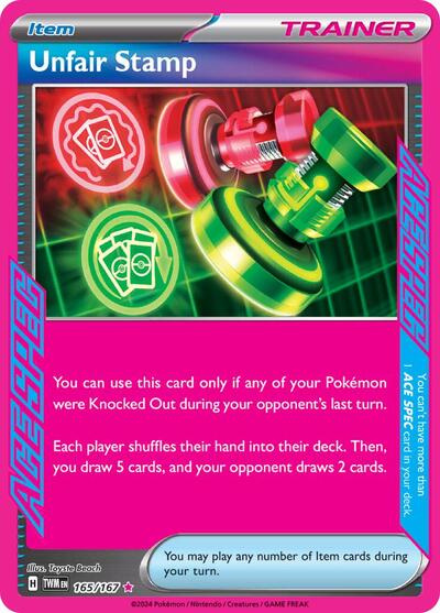 Unfair Stamp (SV06: Twilight Masquerade) Near Mint Holofoil