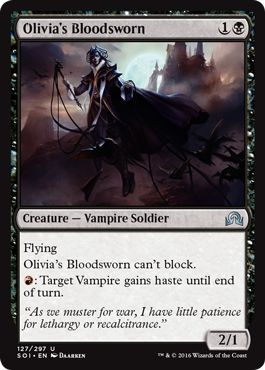 Olivia's Bloodsworn (Shadows Over Innistrad) Light Play Foil