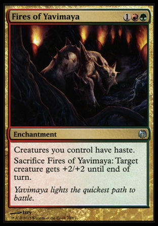 Fires of Yavimaya (Duel Decks: Heroes vs Monsters) Light Play