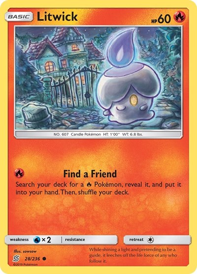 Litwick (28) (SM - Unified Minds) Near Mint Reverse Holofoil