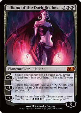 Liliana of the Dark Realms (Magic 2013 Core Set) Medium Play