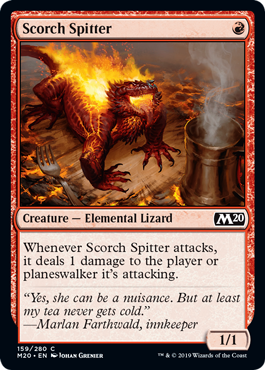 Scorch Spitter (Magic 2020 Core Set) Light Play Foil