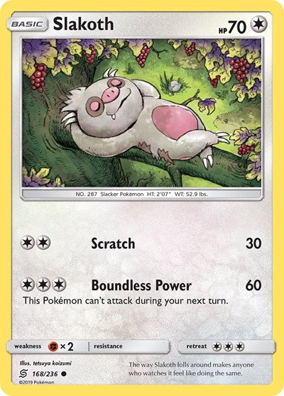 Slakoth (168) (SM - Unified Minds) Near Mint Reverse Holofoil