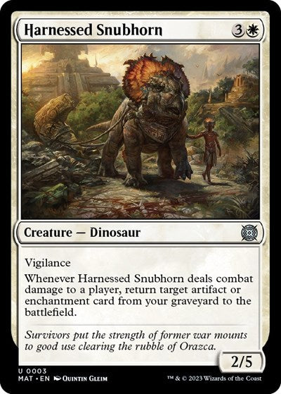 Harnessed Snubhorn (March of the Machine: The Aftermath) Light Play Foil