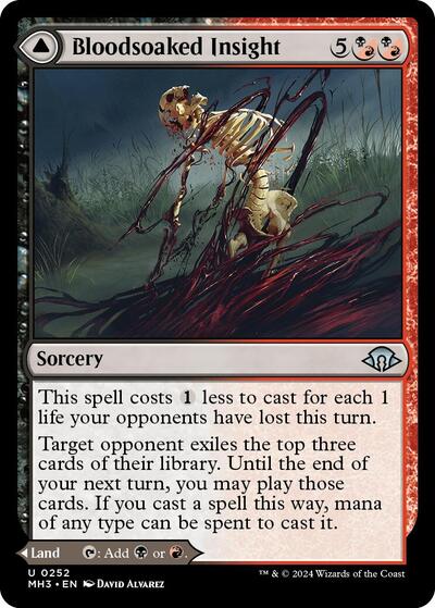 Bloodsoaked Insight (Modern Horizons 3) Light Play Foil