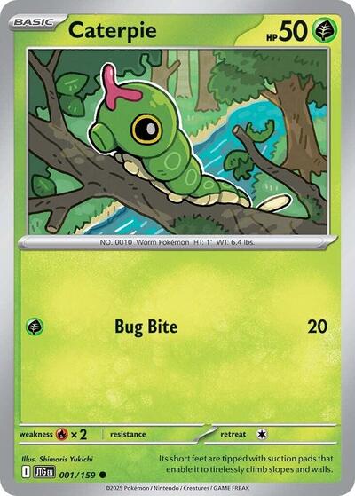 Caterpie (SV09: Journey Together) Near Mint Reverse Holofoil