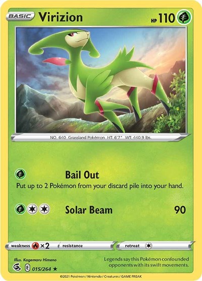 Virizion (SWSH08: Fusion Strike) Near Mint Reverse Holofoil