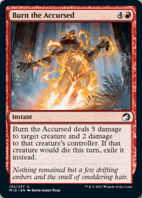 Burn the Accursed (Innistrad: Midnight Hunt) Light Play Foil