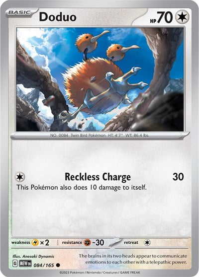 Doduo (Scarlet and Violet: 151) Near Mint Reverse Holofoil