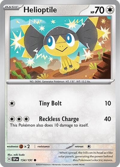 Helioptile (SV08: Surging Sparks) Near Mint