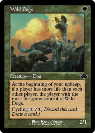 Wild Dogs (Retro Frame) (Dominaria Remastered) Light Play Foil