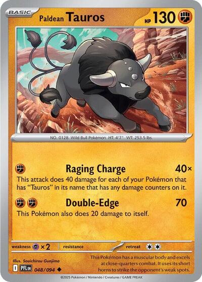 Paldean Tauros (ME02: Phantasmal Flames) Near Mint Reverse Holofoil