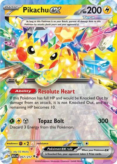 Pikachu ex - 057 (ME: Ascended Heroes) Near Mint Holofoil