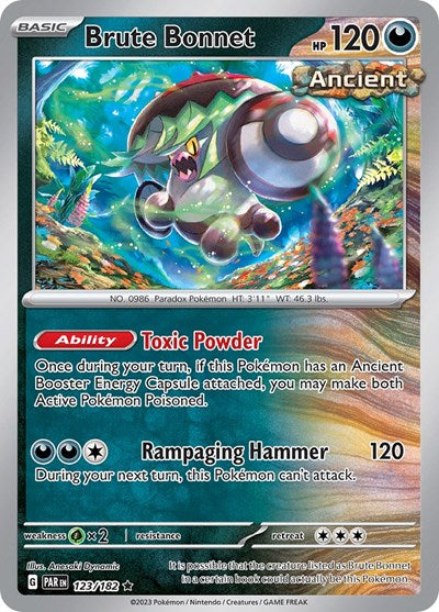 Brute Bonnet - 123 (Scarlet and Violet: Paradox Rift) Near Mint Holofoil