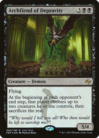 Archfiend of Depravity (Promos: Unique and Miscellaneous) Light Play Foil