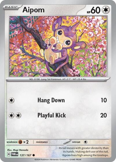 Aipom (SV06: Twilight Masquerade) Near Mint